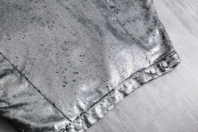 2000s loose sequins tracker jacket