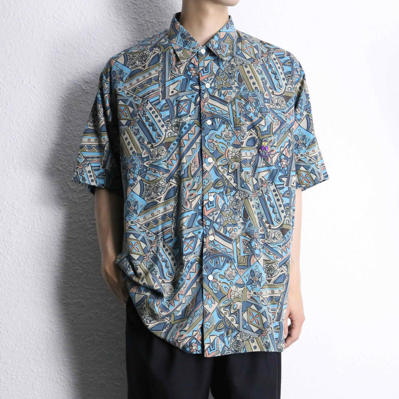 hand-drawn geometric pattern s/s shirt