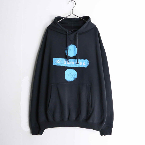 black color "Ed Sheeran" design parka