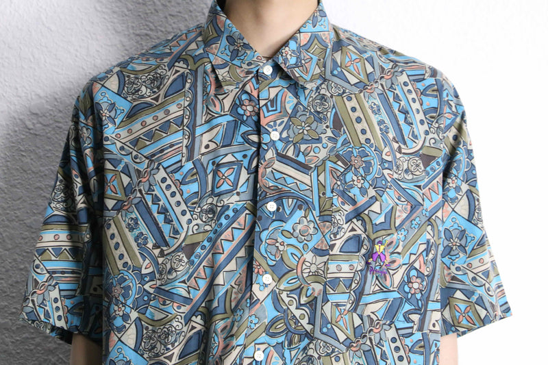 hand-drawn geometric pattern s/s shirt