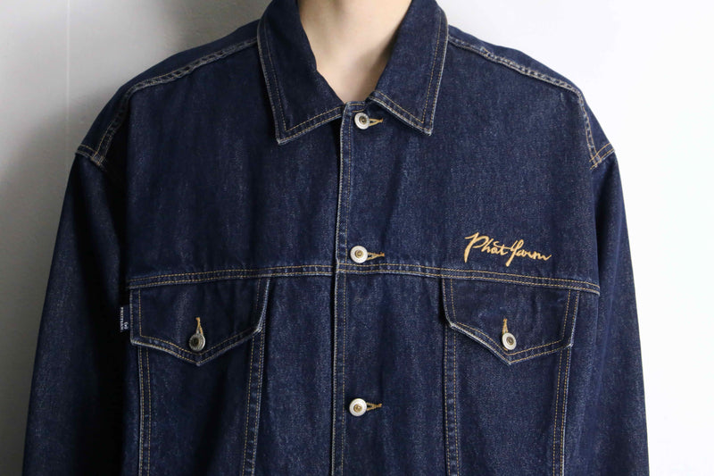 “PHAT FARM” stitch design loose denim jacket