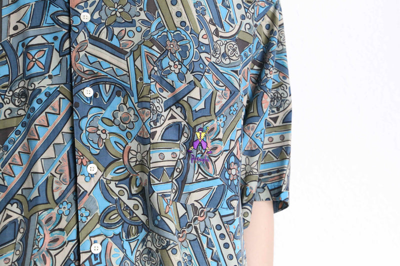 hand-drawn geometric pattern s/s shirt