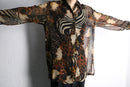 animal crazy pattern  loose sheer shirt