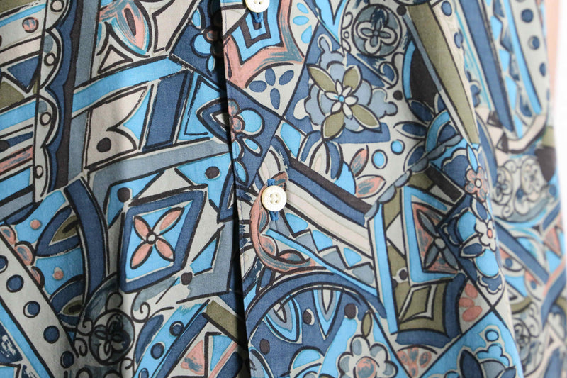 hand-drawn geometric pattern s/s shirt