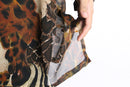 animal crazy pattern  loose sheer shirt