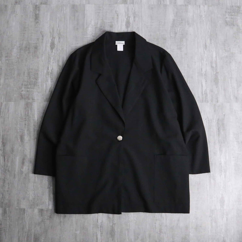 black color poly rayon easy tailored jacket