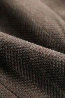 "ETRO" leather combi herringbone tweed tailored jacket