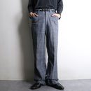 grayish check pattern straight slacks
