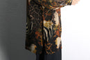 animal crazy pattern  loose sheer shirt