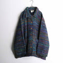 fancy tweed like rainbow fabric design jacket