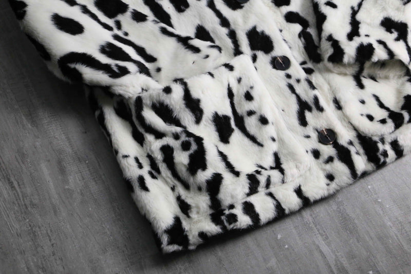 2000s dalmatian fur jacket