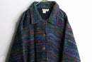 fancy tweed like rainbow fabric design jacket