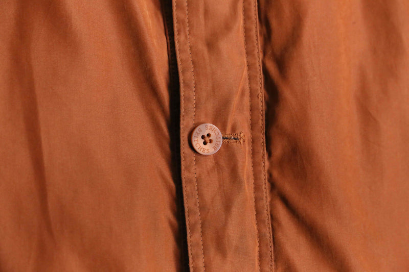orange smooth layered collar blouson
