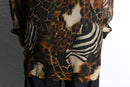 animal crazy pattern  loose sheer shirt