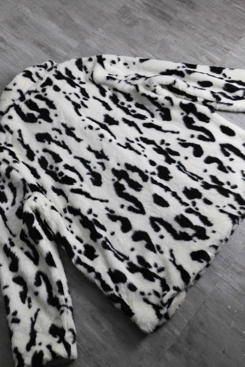 2000s dalmatian fur jacket