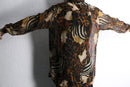 animal crazy pattern  loose sheer shirt