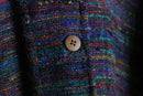 fancy tweed like rainbow fabric design jacket