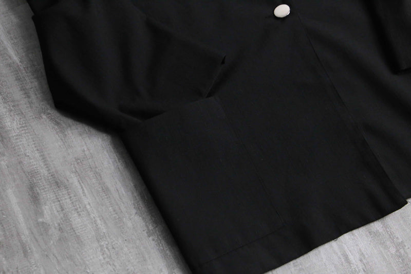 black color poly rayon easy tailored jacket