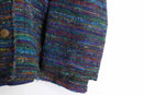 fancy tweed like rainbow fabric design jacket