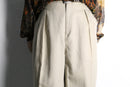 "SAXONY "extreme wide linen blend slacks