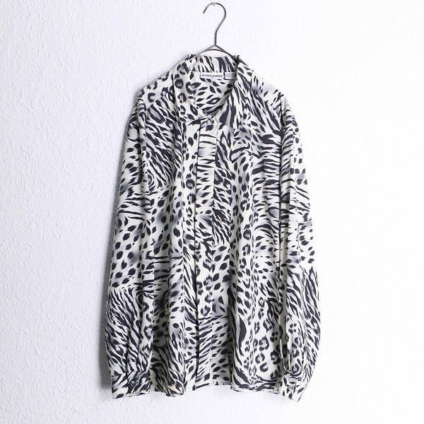 total zebra pattern L/S shirt
