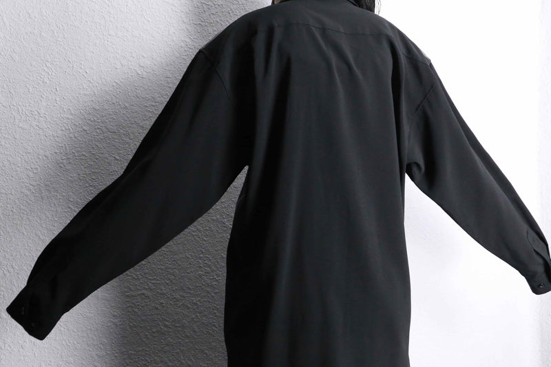 "PRONTI" leather switch stripe print shirts