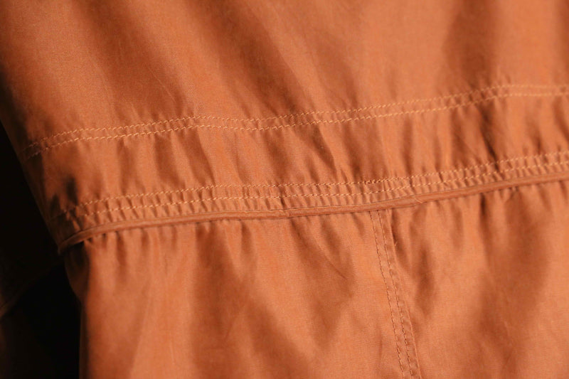 orange smooth layered collar blouson
