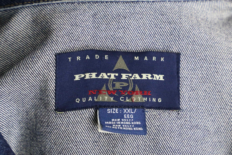 “PHAT FARM” stitch design loose denim jacket