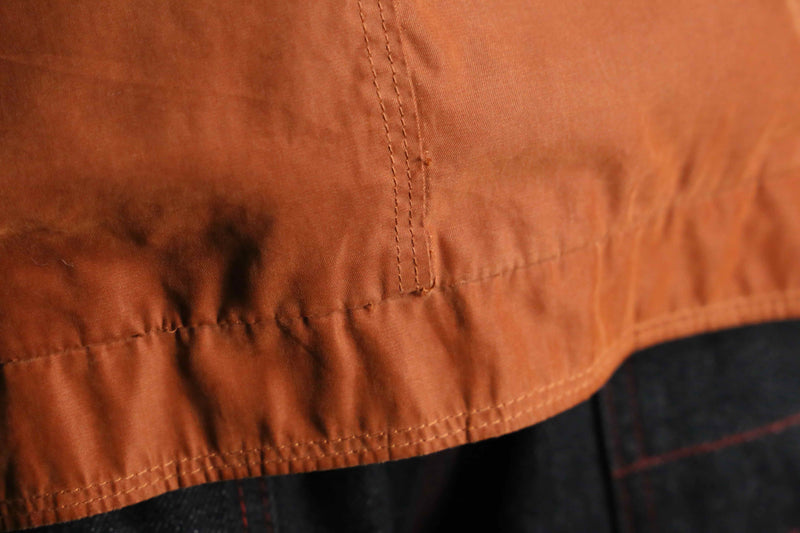 orange smooth layered collar blouson