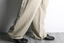 "SAXONY "extreme wide linen blend slacks
