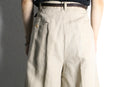 "SAXONY "extreme wide linen blend slacks