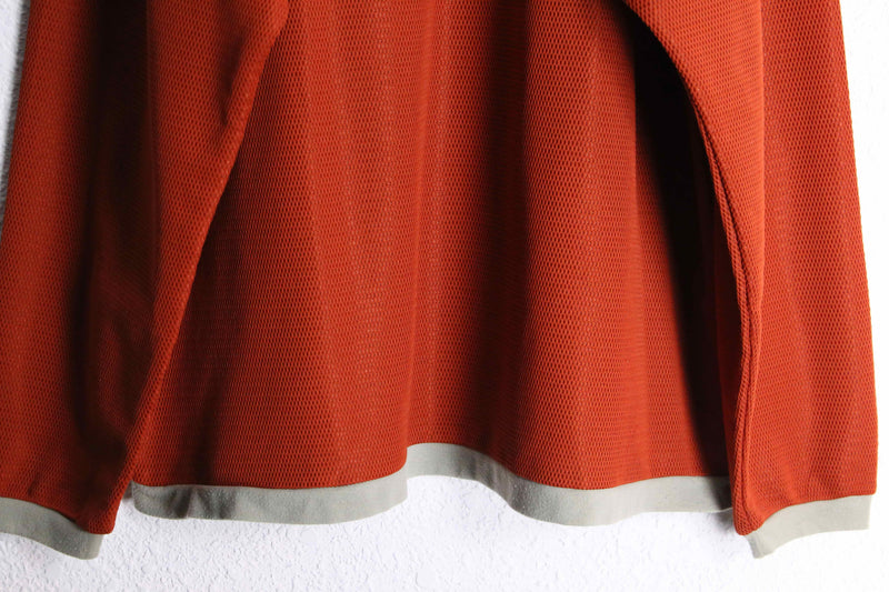 ”reebok” red color logo print mesh pullover