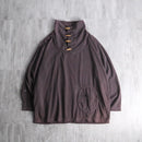stand collar distortion pullover