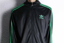 "adidas" green×black track set up