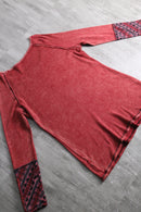 2000s raglan sleeve rayon knit