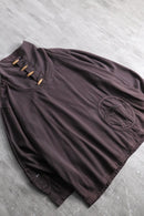 stand collar distortion pullover