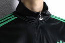"adidas" green×black track set up