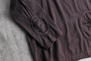 stand collar distortion pullover