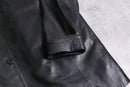 black color real leather half coat