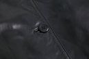black color real leather half coat