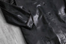 black color real leather half coat