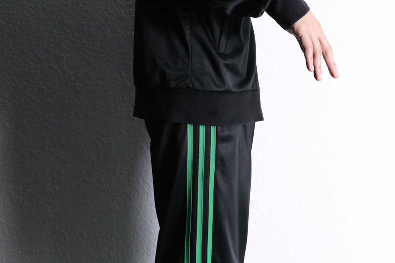 "adidas" green×black track set up