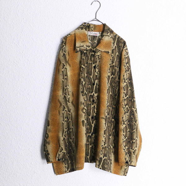 total python pattern stripe like L/S shirt