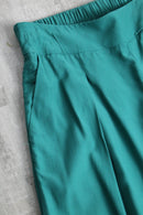 emerald green rayon easy wide pants