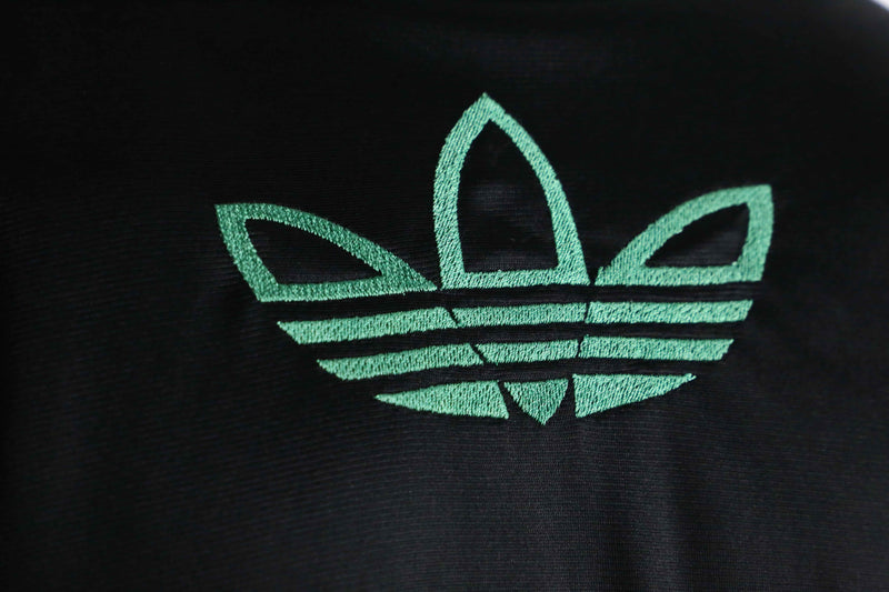 "adidas" green×black track set up
