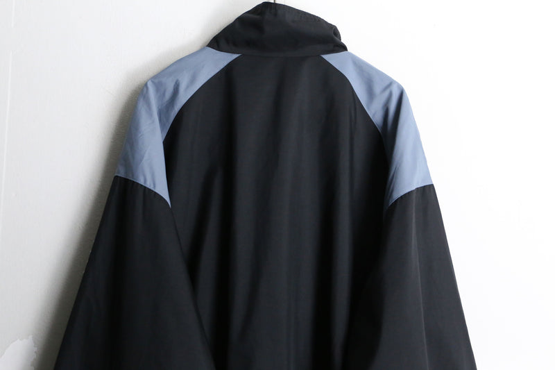 "FILA" dark tone high neck loose track jacket