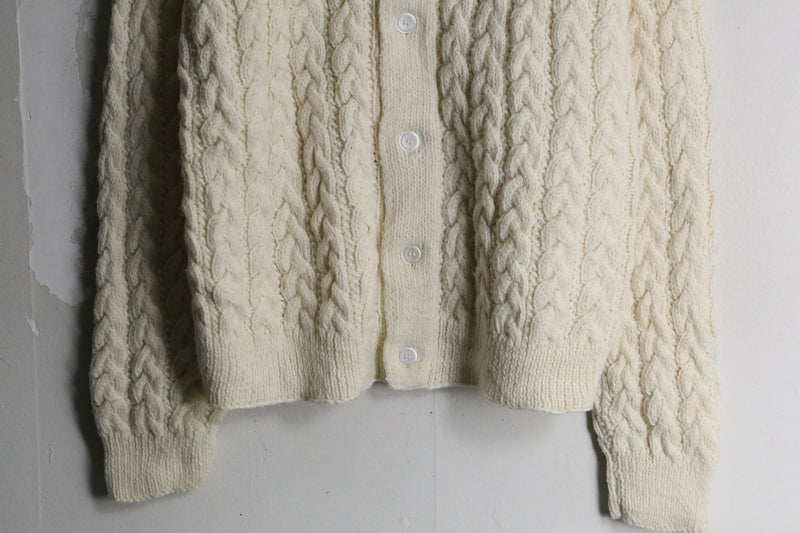 ivory cable knit cardigan