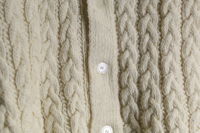 ivory cable knit cardigan