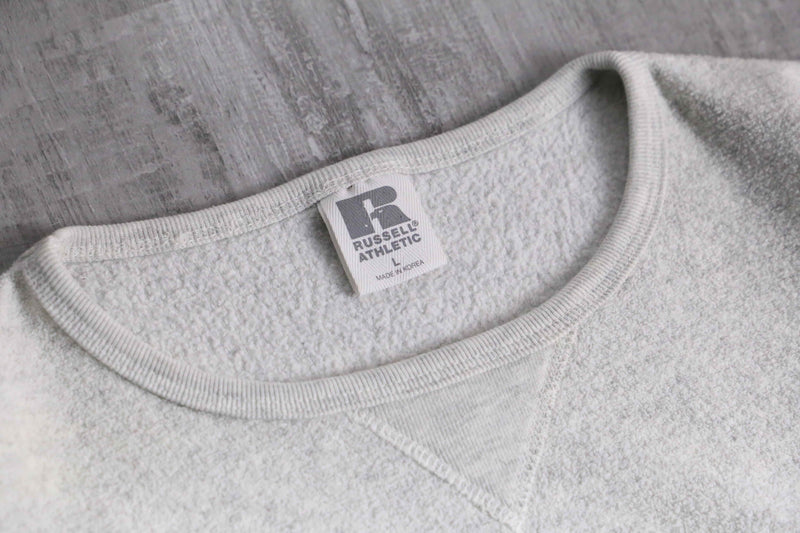 “Russell Athletic" short pile sweat
