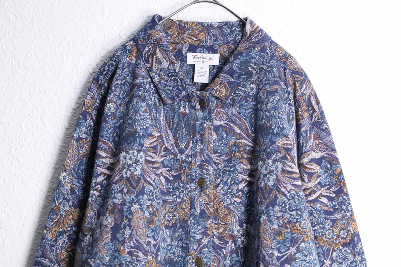 delicate botanical cotton jacket